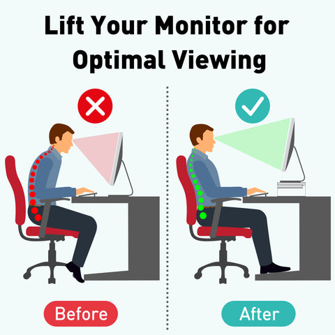 Acrylic Monitor Stand Riser with Storage MS-2