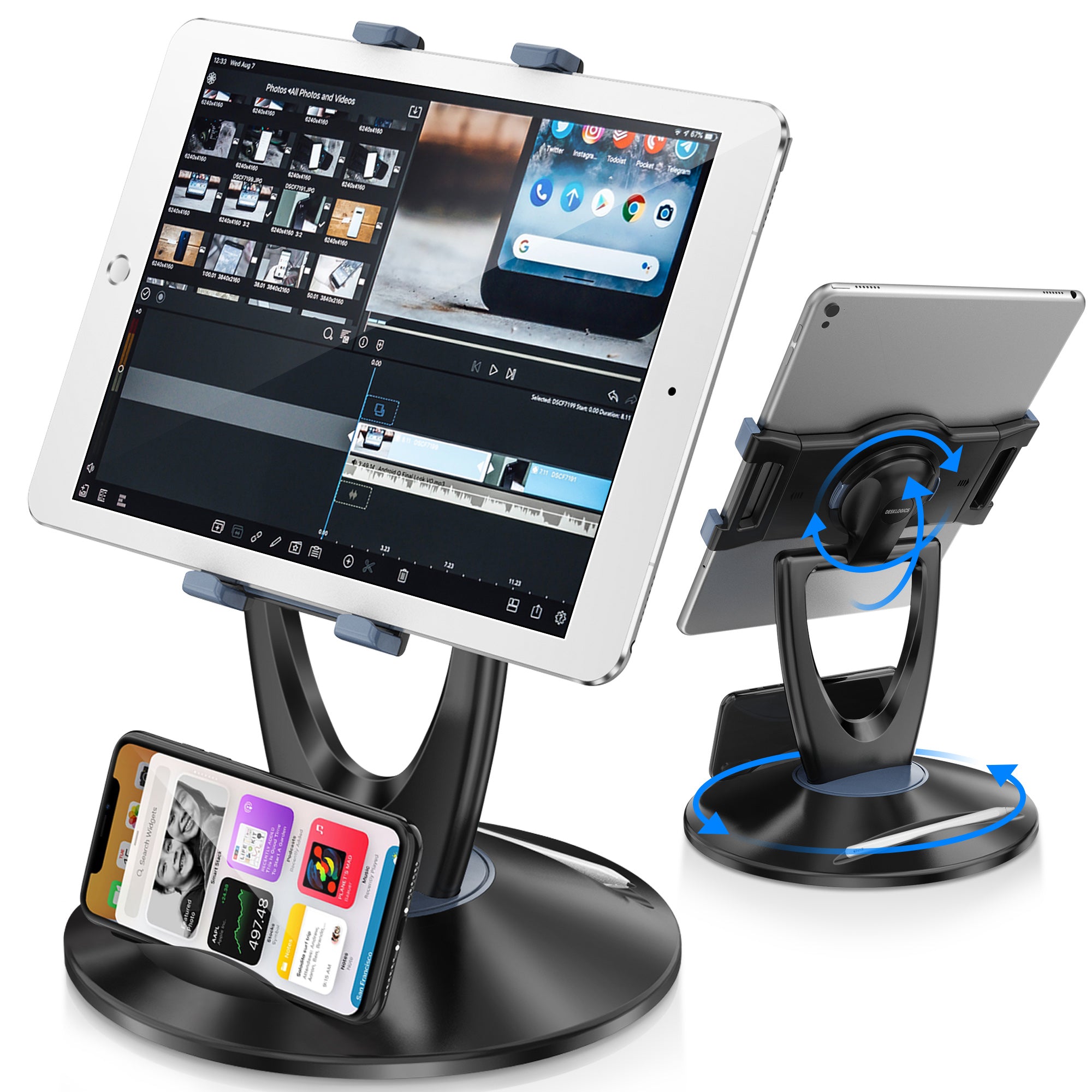 Tablet Stand for Desk - 6 inch to 13 inch TS-8 – DeskLogics